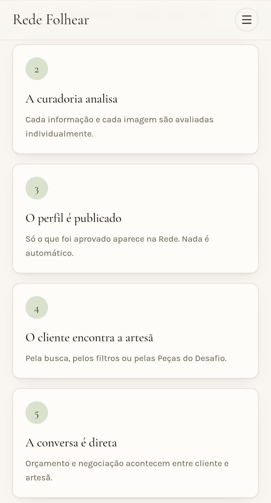 Tela 6 do site da Rede Folhear