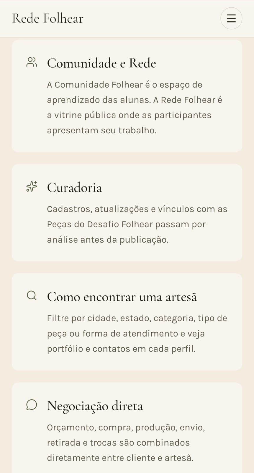 Tela 7 do site da Rede Folhear