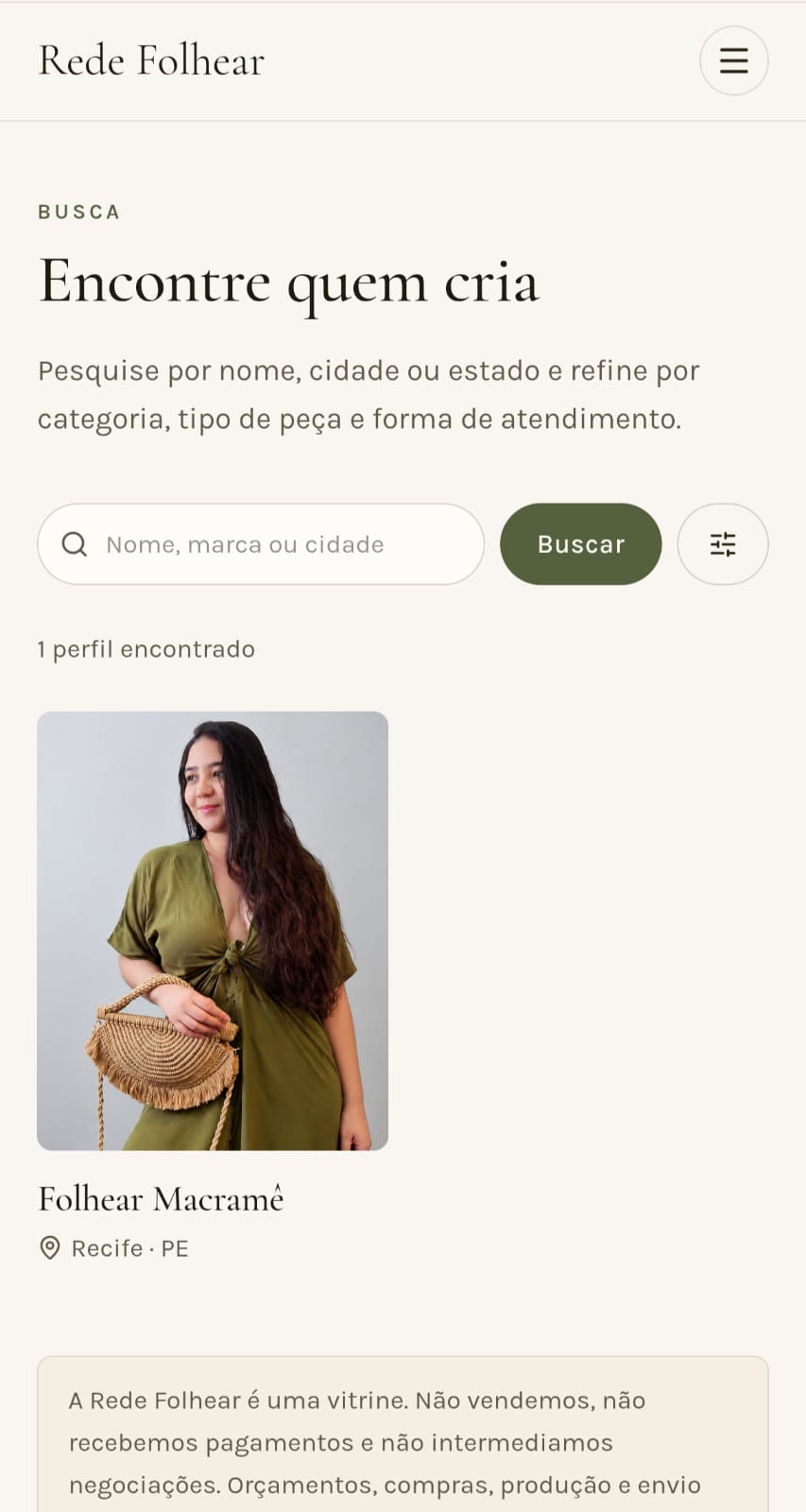 Tela 2 do site da Rede Folhear